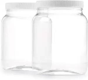 Pot en plastique PET 3L 3000ml avec couvercle étanche à l'air pour thé au soleil, Fermentation, stockage des aliments, lait en poudre