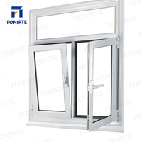 Fenêtre à battant vertical en PVC Fonirte - Design moderne, certifiée Energy Star, pour appartement, hôtel, école, salle de bain, entrée, usage graphique