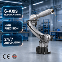 Machine de découpe robotisée à jet d'eau 6 axes, haute précision 3D, contrôle CNC, pompe et moteur, certifiée CE, pour composants automobiles