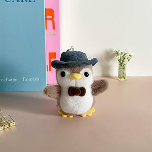 Mini Peluches de Pingüino Pudgy con Sombrero y Lazo, Pequeños Animales de Peluche, Llavero de Peluche de Pingüino, Juguetes de Peluche para Máquina de Garras - Product Image 3