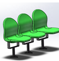 Grandstand Gradins Siège Pliant Stade Chaises Haute Qualité HDPE Plastique Personnaliser