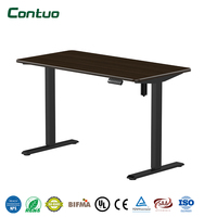 Bureau d'ordinateur ergonomique moderne, table de travail électrique à hauteur réglable avec moteur unique