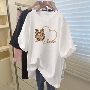 Nouvelle mode luxe 100% coton dessin animé personnalisé grande taille T-shirt 3D imprimé marque couturier T-shirt - Product Image 4