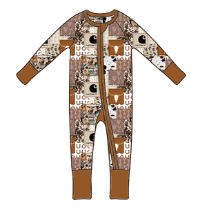 Baju Tidur Bayi & Balita Model Onesie Romper Bahan Organik 95% Bambu 5% Spandex dengan Ritsleting, Cetak Sesuai Pesanan (RTS) - Product Image 3
