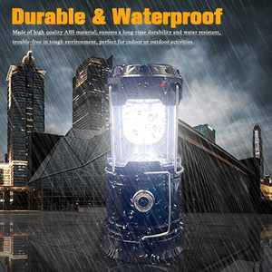 RTS Portable Multifunctional IP44 Waterproof Hanging Camping Lantern <b>USB</b> <b>Rechargeable</b> LED Solar <b>Lights</b> CE Certified Dimmable - Product Image 2