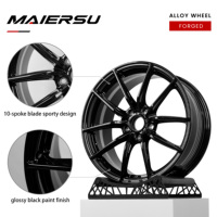 Velg Tempa Hitam Performa Tinggi 10 Palang Model Sport 5x112 5x120 5X114.3 18-24 Inch Velg Alloy untuk Benz BMW Audi
