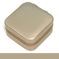 Portable Mini Boîte À Bijoux Voyage-Prêt En Cuir PU Anneau et Collier Organisateur Cadeau Cas pour Filles et Femmes