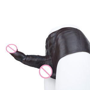 Dildo creux à sangle avec fonction de jet de liquide, design musculaire 3D réaliste, manchon de pénis portable, 2 couleurs, pour adultes 18+ - Product Image 2