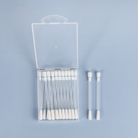 Coton-tiges jetables en PP pour démaquillage, pré-remplis, à tige cassable, robustes, non-déformables, double extrémité pointue pour lèvres et eye-liner