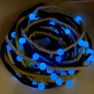 Mode Zomer <span class=keywords><strong>Glow</strong></span> In The Dark Gewichtverlies String Katoen Verstelbare Stropdas Op Afrikaanse Taille Kralen Buikketting Vrouwen Lichaam Sieraden - Product Image 1