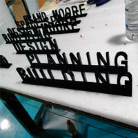 Panneau d'adresse scolaire Dacosign Premium en acrylique et métal, enseigne 3D pour immeuble de bureaux, pour commerces et décoration de bars