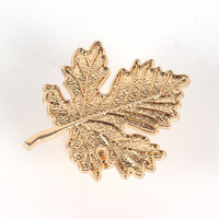 Nouveau design en alliage de zinc métal doré feuille d'érable poignée d'armoire bouton plante feuilles tiroir poignée tirer