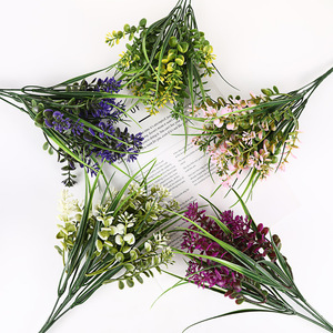 Bouquets de fleurs artificielles Guanyi, eucalyptus et camélias en plastique, décoration de mariage, décoration de la maison, accessoires de photographie en extérieur - Product Image 2