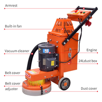 Meuleuse à béton époxy professionnelle à vendre, machine polyvalente pour meuler et polir les sols