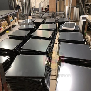 Gương nhà máy bán buôn hình chữ nhật màu đen thép không gỉ tấm khung kim loại tường phòng tắm gương - Product Image 5