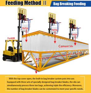 تُستخدم الصوامع الأفقية المدمجة لتفريغ أكياس البلوك لنقل وتعبئة الأسمنت السائب و. - Product Image 2