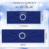 Nœuds élastiques pour chaises avec boucle de fixation pour dossier, pour décoration de mariage, fête, événement, anniversaire, banquet, extensibles