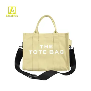 Stylish Thick Canvas Tote Bag with Sturdy Handles and Bottom Fashion Forward and Cruelty Free Khaki grocery bag