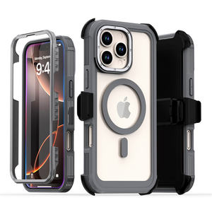 Étui de téléphone magnétique à absorption magnétique avec béquille portable anti-chute à quatre coins Lichicase pour <span class=keywords><strong>Samsung</strong></span> S26 S26 Plus S26 Ultra, étui transparent - Product Image 5