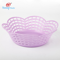 Maison populaire Panier de Fruits Décoratifs En Forme De Fleur Évider Décoratif En Plastique Plateau de Service