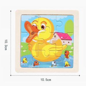 Jouets éducatifs précoces Montessori pour bébés, 9 pièces, petits animaux, puzzles en bois - Product Image 6
