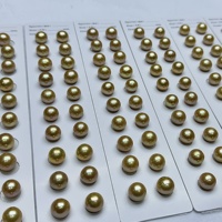 Perles Edison d'eau douce teintées de couleur dorée de 11 à 12mm jumelées pour la fabrication de bijoux perles en vrac