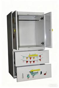 Armario Almirah de Acero para Uso Doméstico con Patrón Impreso, Ropero de Metal para Bebés y Niños para Dormitorio y Sala de Estar - Product Image 6