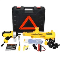 Kit de Gato Hidráulico Eléctrico Portátil de 3T y 12V con Llave de Impacto para Cambio de Neumáticos de Automóvil