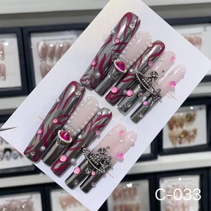 Faux ongles de luxe faits main en acrylique, longue tenue, confortables et agréables à porter, personnalisés pour la <span class=keywords><strong>France</strong></span> - Product Image 4