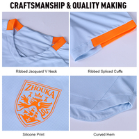 Maillot de football léger vierge à design exclusif, personnalisable avec logo d'équipe, en gros directement du fabricant, en stock