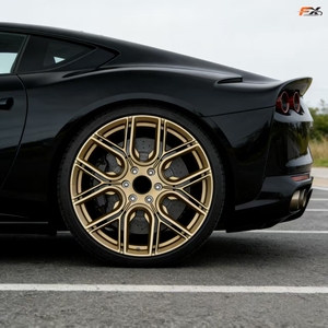 Cerchio in Lega di Alluminio Forgiato a Cinque Razze Opaco Bronzo da 17-20 Pollici Personalizzabile, Vendita Calda, per Cayenne Panamera Taycan <span class=keywords><strong>Macan</strong></span> BMW Su7 - Product Image 1