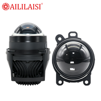 AILILAISI Phare antibrouillard BI LED 3.0 pouces pour JMC Tourneo 2025 2026, double faisceau, projecteur tricolore, lentille bifocale blanc-jaune