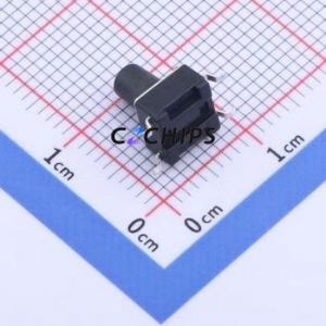TS-1102SD-C-J-B Tactile Switch SMD-4P,6x6mm Switch Single Pole Single Throw Round Button 2.6N Vertical Mount - Product Image 2