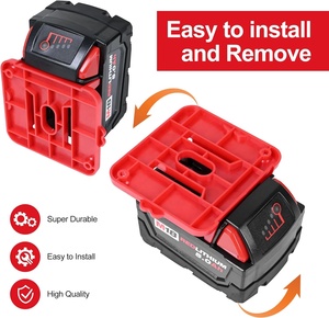 Groothandel batterijhouder voor Milwaukee 18V accu's M18S wandmontage batterijopslag dock houder - Product Image 3