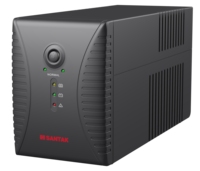 Santak Robust S 650VA UPS Interactivo en Línea con AVR, Fuente de Alimentación Ininterrumpida con Voltaje Estabilizado para Seguridad CCTV y Router de Red