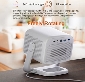 Projecteur vidéo intelligent réglable DLP 4K-Laser WiFi 6 Android 11 Home Cinéma 1080P 700ANSI 3D à courte focale rechargeable - Product Image 4