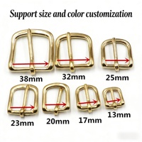 Boucles de ceinture en laiton massif, boucles à ardillon pour hommes et femmes, plusieurs tailles 10-38 mm, quincaillerie de ceinture personnalisable