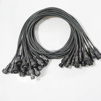 Câbles d'extension pour éclairage de scène, conducteurs en cuivre, isolation IP65, étanches, pour alimentation et DMX, câbles pour éclairage de scène LED