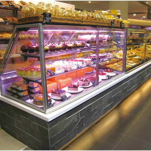 1250/1875/2500/3750mm đơn nhiệt độ thẳng kính phẳng truy cập Deli trường hợp cho siêu thị phục vụ trên tủ lạnh thịt - Product Image 2