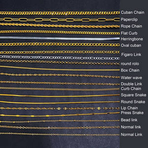 Collar de cadena cubana de acero inoxidable para hombre, cadena de eslabones de oro de 18k, joyería de acero inoxidable para hombre, Figaro, cadena de serpiente - Product Image 5