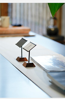 Approvisionnement d'usine Vertical Métal Bois Massif Étiquette de Prix Dessert Étiquette Présentoir Pop Sign Holder