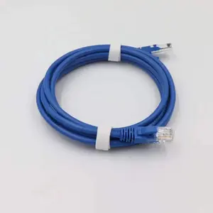 سلك تصحيح cat5e UTP باللون الأزرق من النحاس النقي 24AWG إلى 30m