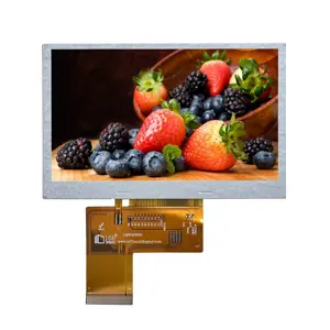 4.3 인치 800*480 TFT 디스플레이 IPS보기 RGB 인터페이스 320 밝기 CTP 또는 RTP는 LCD 디스플레이 화면 패널을 사용자 정의 할 수 있습니다