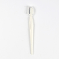 Rasoir à sourcils pliable de précision pour femme en acier inoxydable avec manche lisse pour le modelage des sourcils – Outil facial