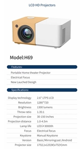 Mini projecteur intelligent Full HD compatible avec la mise en miroir d'écran sans fil adapté aux <span class=keywords><strong>jeunes</strong></span> utilisateurs et au projecteur de cinéma maison - Product Image 6