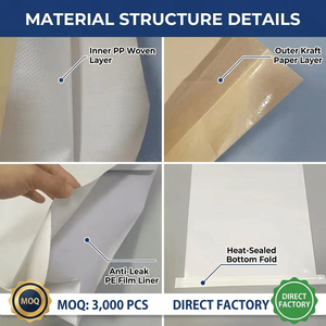 Saco Tejido Laminado Kraft de 25 kg, Directo de Fábrica, de Papel y Plástico, para Exportación de Resina <span class=keywords><strong>PAM</strong></span>, PVC, Alimento, Semillas, Cemento y Fertilizantes - Product Image 6