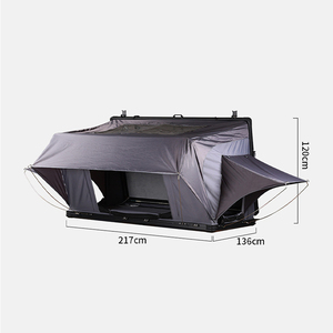 Porte-bagages de toit automatique en aluminium robuste pour voiture, pliable, avec boîte de rangement latérale rabattable, étanche, pour SUV et berline, installation facile, aluminium routier - Product Image 4