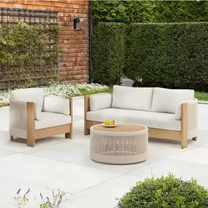XY Best Luxury Garden Teak Sofa Chair: Hot Sale Teak Outdoor Leisure Sofa Set Wood Custom