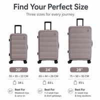 Ensemble de bagages à roulettes trois pièces extensibles sur mesure avec compartiment pour ordinateur à couvercle rabattable, étanche, avec serrure et poignées télescopiques en polyester