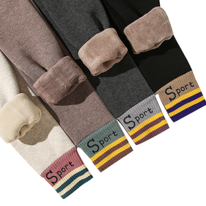 Venta directa de fábrica, pantalones casuales <span class=keywords><strong>térmicos</strong></span> gruesos de invierno para niñas, mallas de algodón lavado para niños, ropa cálida para niños - Product Image 1